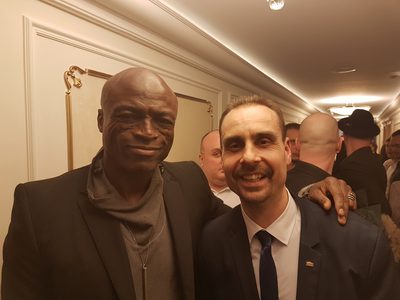 Actor Andrey Da! with Seal (Musician)