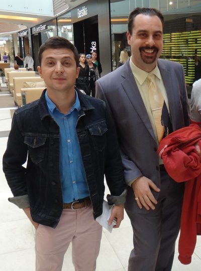 Actor Andrey Da! with Volodymyr Zelenskyy (President of Ukraine, Film Producer and Director, Actor, Comedian, Screenwriter)