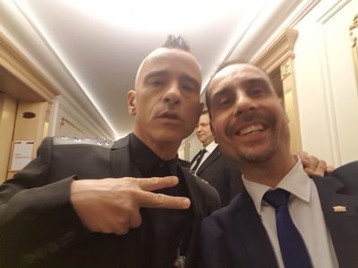 Actor Andrey Da! with Eros Ramazotti (Italian Musician)