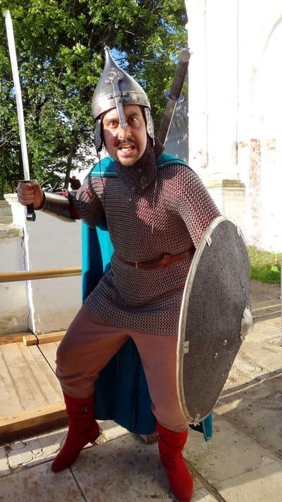 Actor Andrey Da! as a Knight