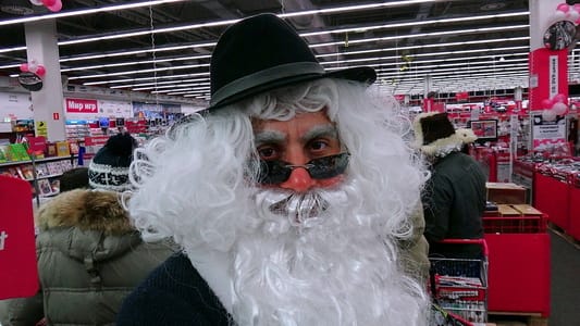 Actor Andrey Da! as a Santa Claus