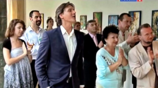 Actor Andrey Da! as an Art Exhibition Visitor in ‘Twenty Years Without Love’ Episode 9. (20 Let Bez Lyubvi) Movie Stills