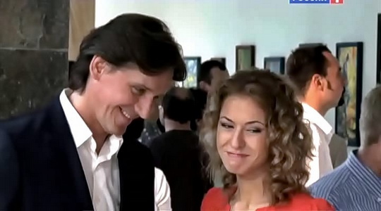 Actor Andrey Da! as an Art Exhibition Visitor in ‘Twenty Years Without Love’ Episode 9. (20 Let Bez Lyubvi) Movie Stills