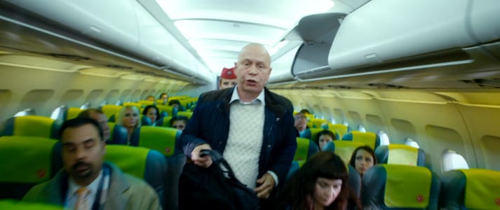 Actor Andrey Da! as Passenger in ‘Christmas Trees 3’ (Yolki 3, Elki 3) Movie Stills