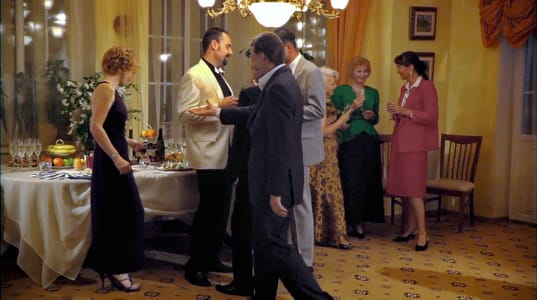 Actor Andrey Da! as Academician at Shulman’s Party in ‘The Swallow's Nest’ Episode 6. (Lastochkino Gnezdo) Movie Stills